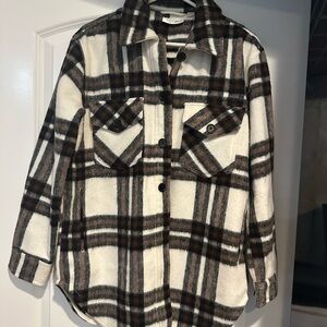 RD Style Checkered Wool Blend Jacket